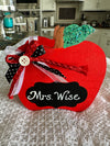 Personalized Wooden Apple Teacher's Gift