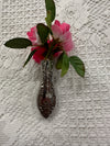 Silver Floral Silk Flower Rose Corsage & Pin