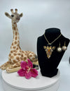 Giraffe Pendant & Earrings (Clearance)