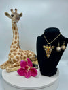 Giraffe Pendant & Earrings (Clearance)