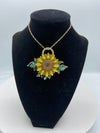 Sunflower Pendent & Matching Earrings