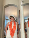 Coral Infinity Scarf w/ Embroider & Coral Sequins of Our "Son Light" Collection