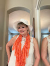 Coral Infinity Scarf w/ Embroider & Coral Sequins of Our "Son Light" Collection