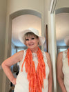 Coral Infinity Scarf w/ Embroider & Coral Sequins of Our "Son Light" Collection