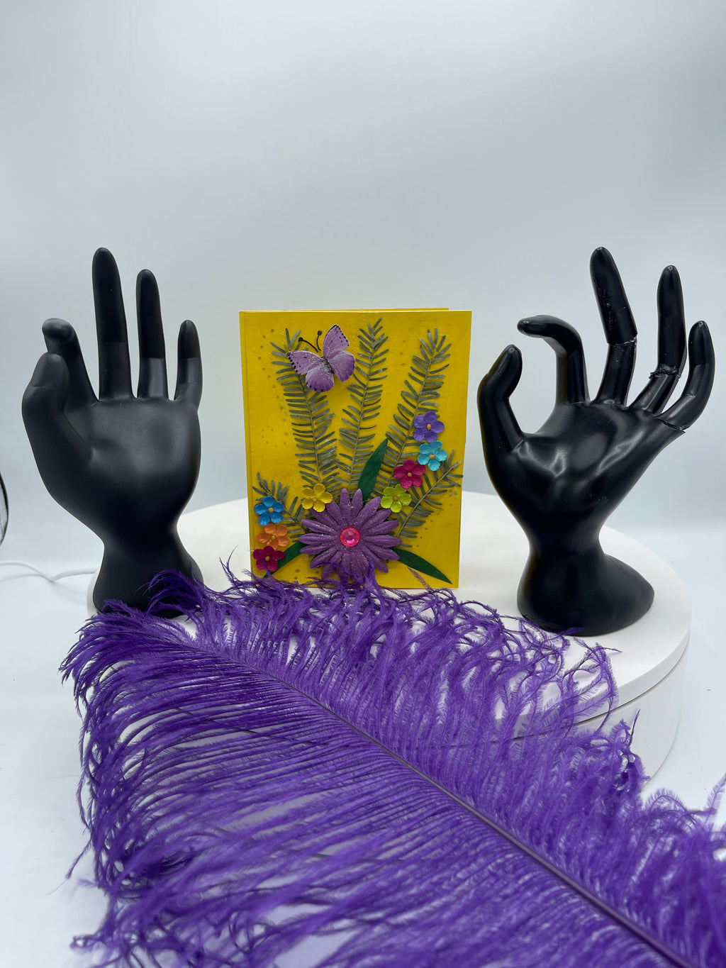 3-D Yellow Floral Mixed Media Card