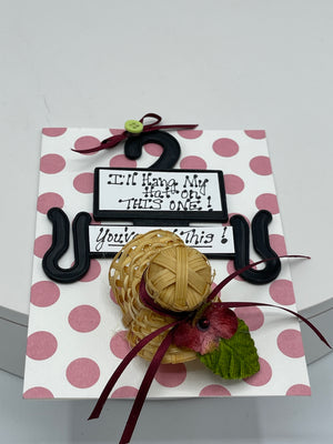 3-D Pink Polka Dot Encouragement Card