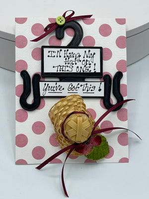3-D Pink Polka Dot Encouragement Card