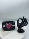 Black "We Love You" Candy Heart Card