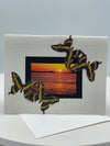 Picture Perfect Ocean Sunset w/ Butterflies Card