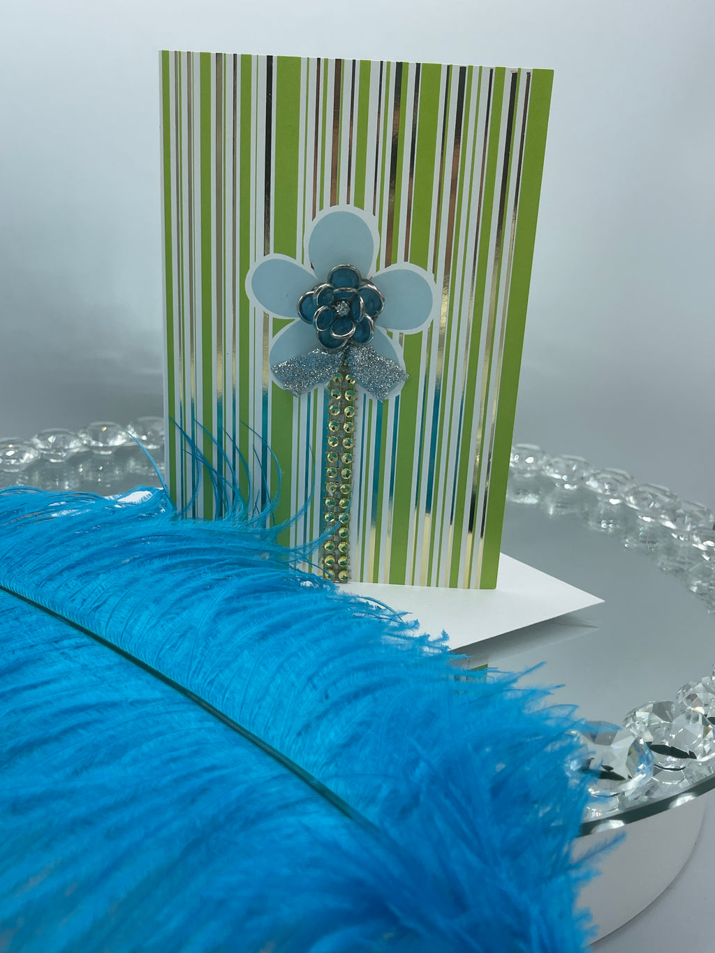 3-D Turquoise Daisy Card