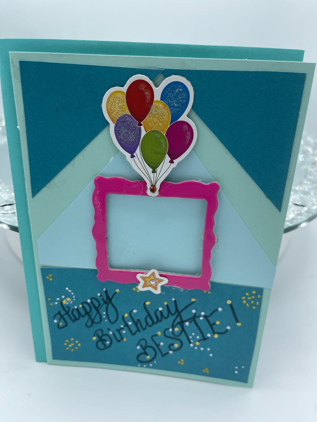3-D Happy Birthday Bestie w/Picture Frame