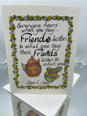 Friendship Floral & Tea Cup Card