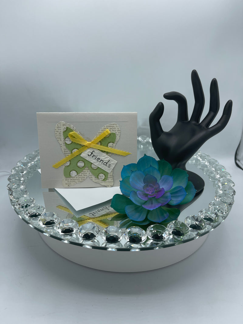 Green Butterfly Friends Card