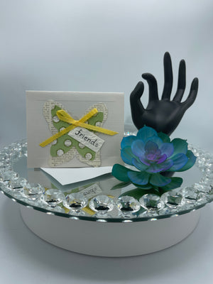 Green Butterfly Friends Card