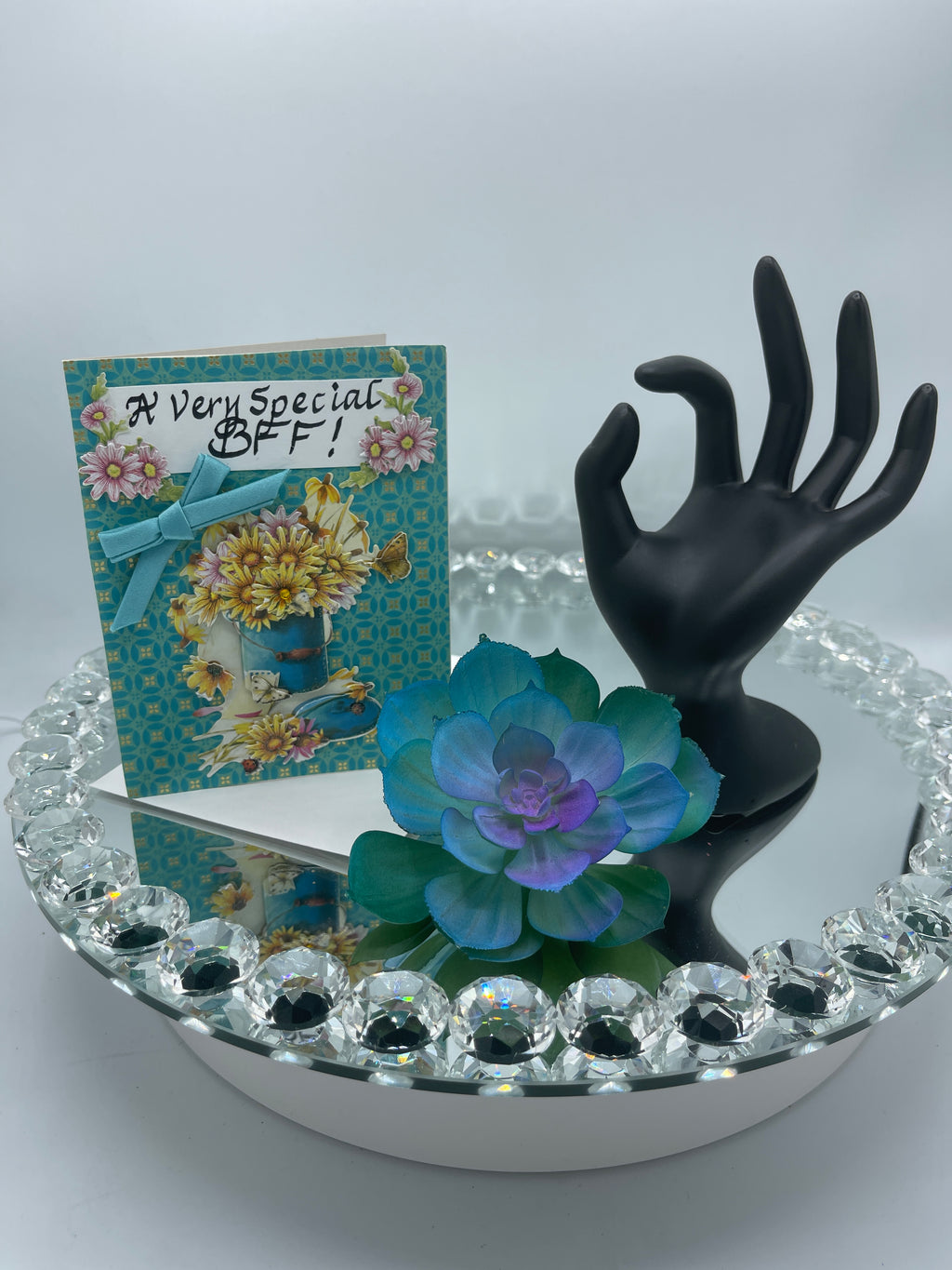 Turquoise & Sunflowers Best Friends Forever Card
