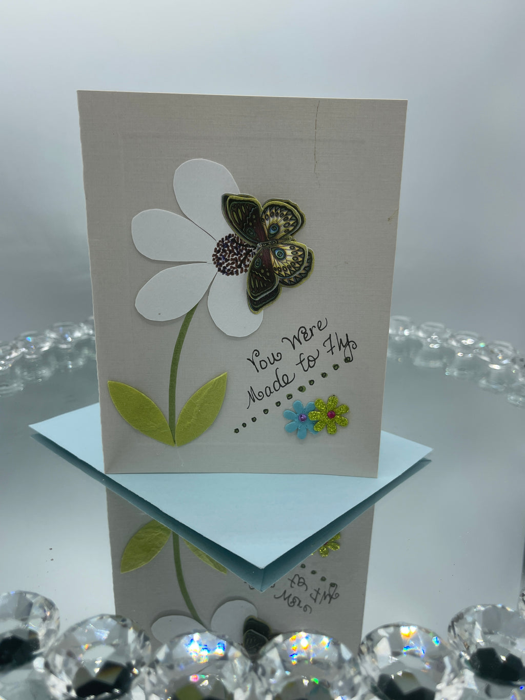 Butterfly & White Daisy Encouragement Card