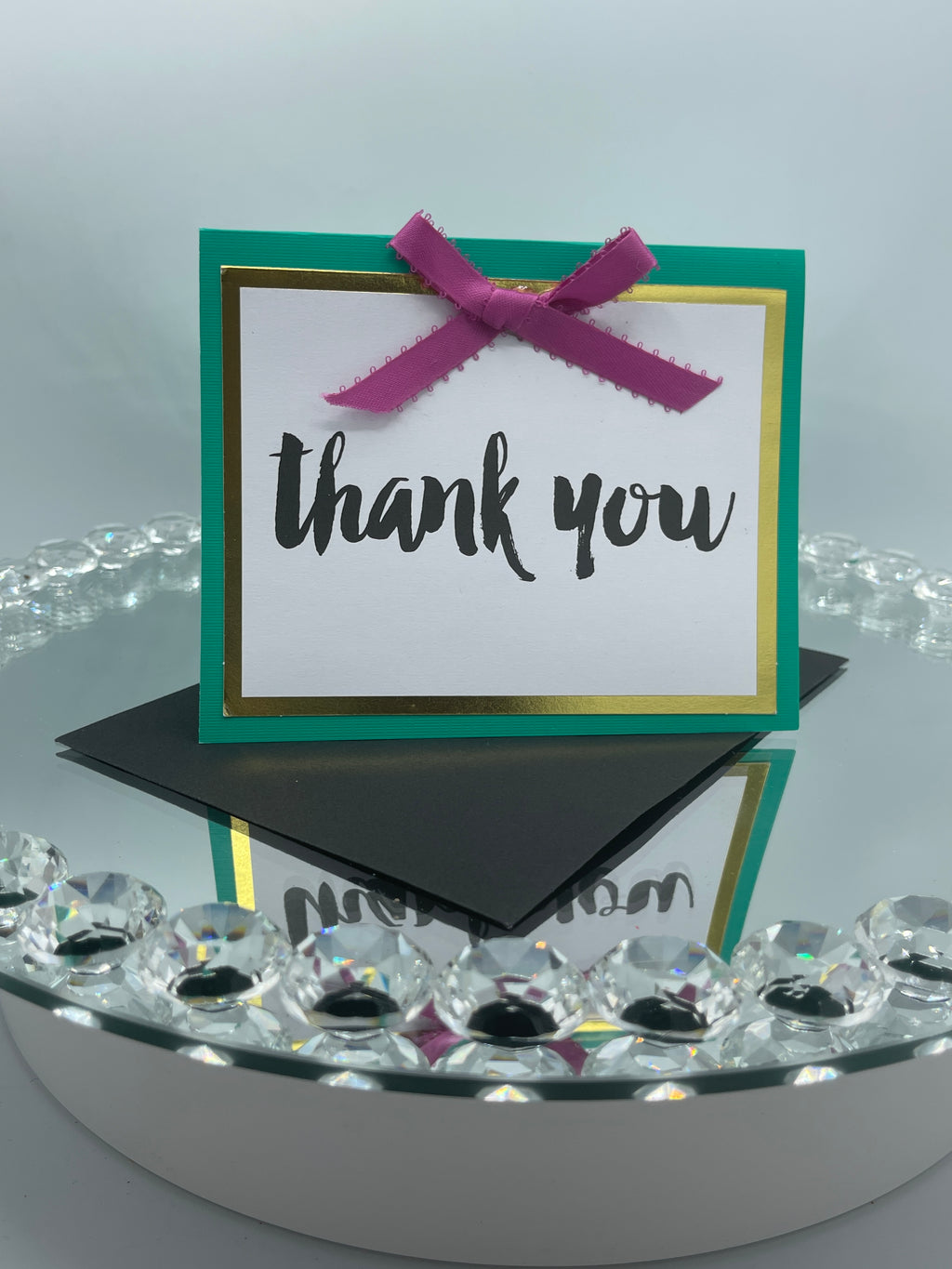Teal & Gold Thank You Card