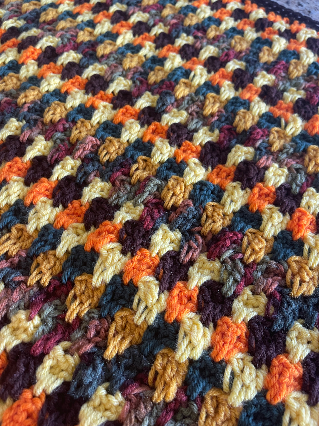 Multi-Colored Fall Lap Blanket
