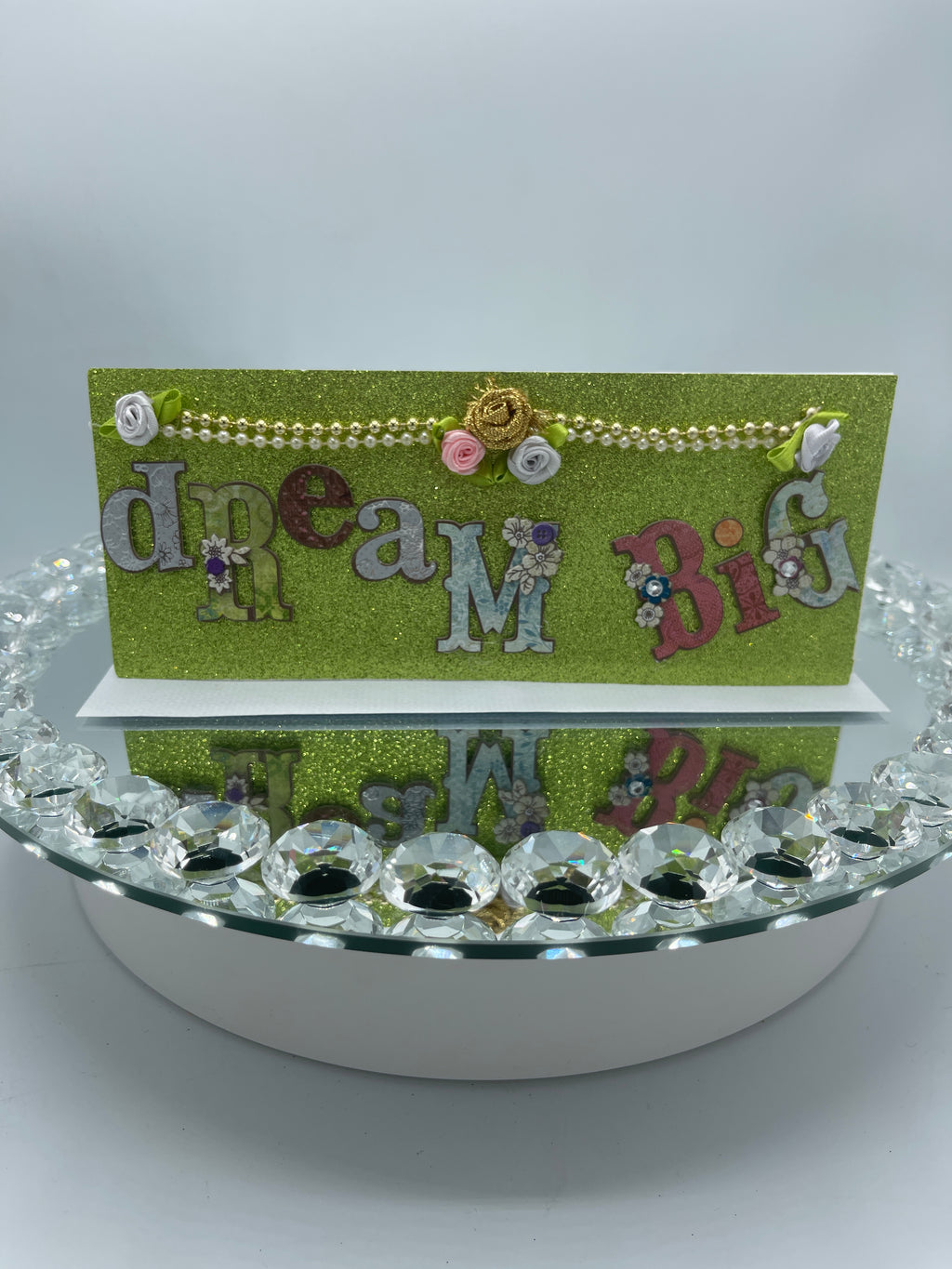 Green Glitter Encouragement Card