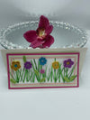 3-D Glitter Flower & Grass Card