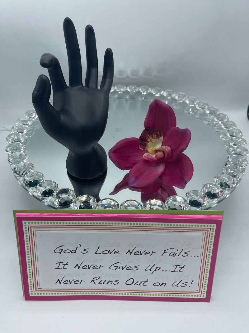 God's Love Never Fails Card w/ Lime Green Envelope