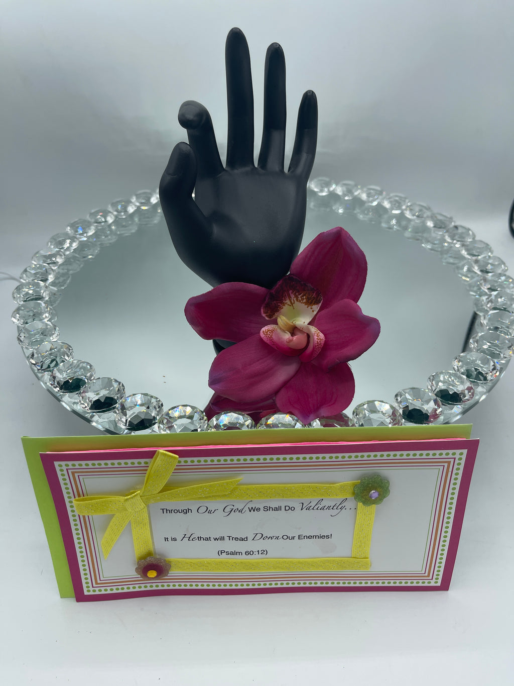 3-D Hot Pink & Yellow Ribbon Card