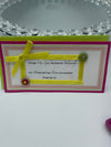 3-D Hot Pink & Yellow Ribbon Card