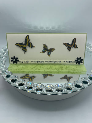 Butterfly Card in Green Vellum Enclosure