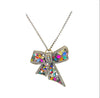 Stunning Rhinestone Pendent on Silver Rhinestone Chain w/ Earrings (Clearance)