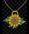 Sunflower Pendent & Matching Earrings