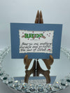 Baby Blue Matted Calligraphy Print:  "Bear One Another's Burdens"