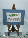Baby Blue Matted Calligraphy Print:  "Bear One Another's Burdens"