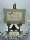 Light Green Matted Calligraphy Print:  "A Day Hemmed in Prayer..."