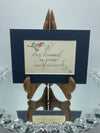 Navy Matted Calligraphy Print:  "A Day Hemmed in Prayer..."