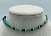 Turquoise, Black & Beige Speckled Beaded Anklet (Clearance)