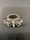 Silver Rhinestone Butterfly Thumb Ring