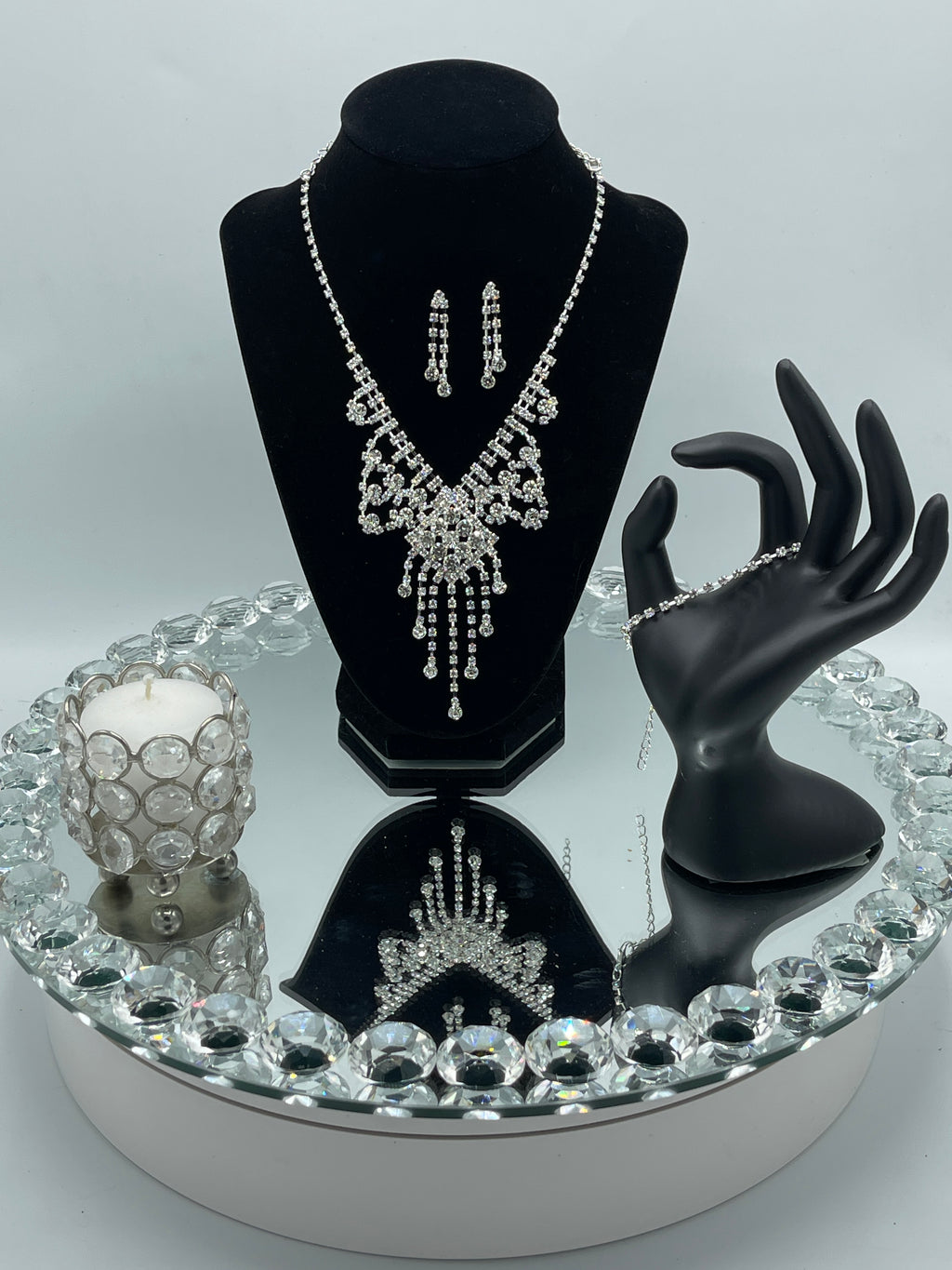 Beautiful Three Piece Rhinestone Wedding or Prom Set (Clearance)