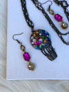Multi-Colored Hot Air Balloon Pendent & Matching Earrings