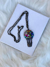 Multi-Colored Hot Air Balloon Pendent & Matching Earrings