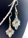 Silver Rhinestone Pendent & Matching Earrings