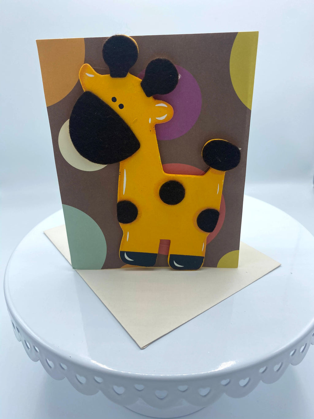 Wooden Giraffe Card