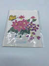 Pink Flowers & Yellow Butterfly Card