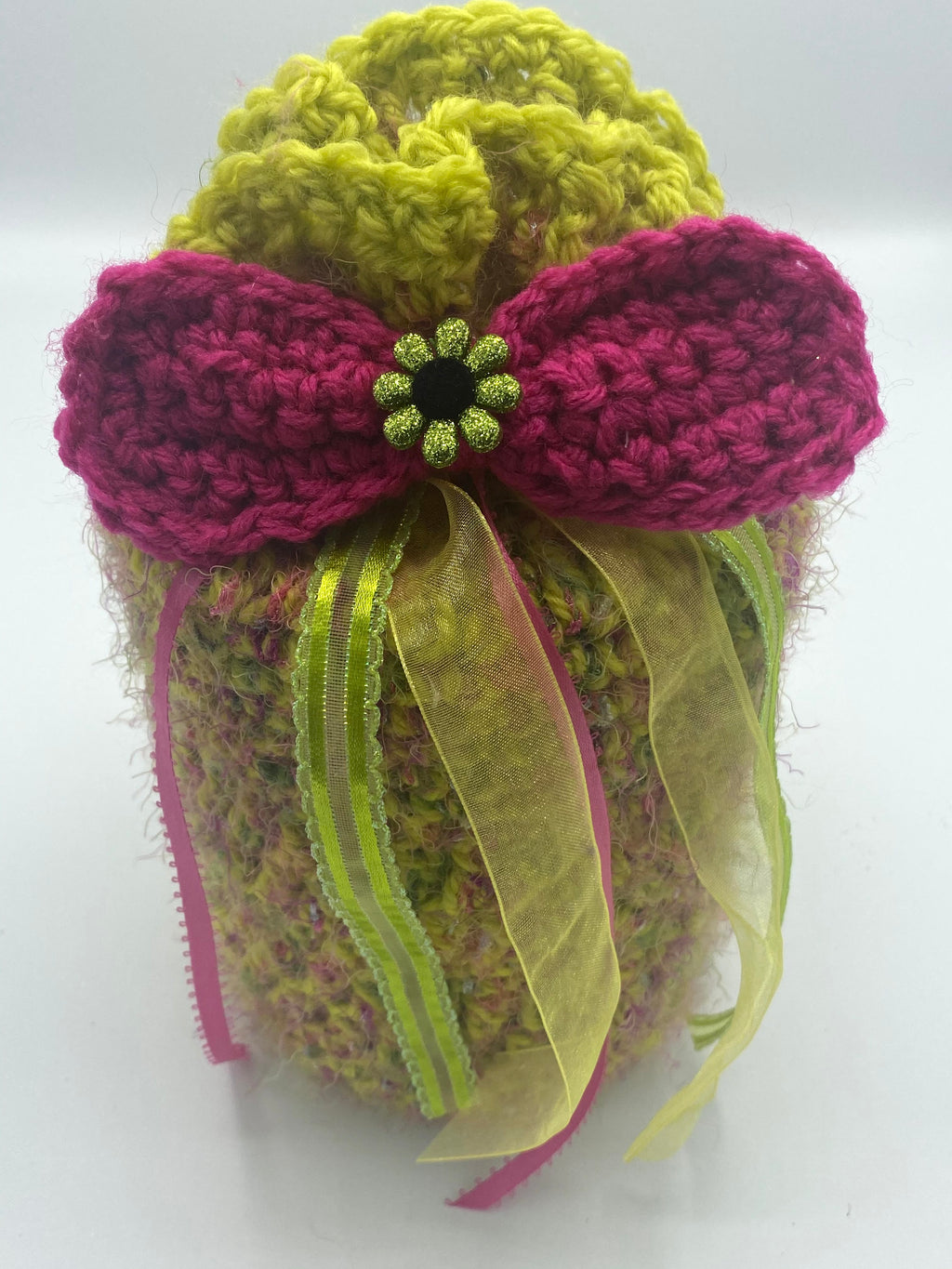 Lime Green Gift Bag & Hot Pink Embellishment