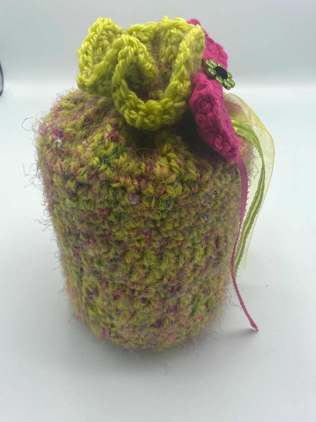 Lime Green Gift Bag & Hot Pink Embellishment