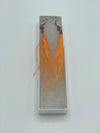 Orange Dangling Feather Earrings