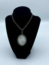 Silver Rhinestone Photo Pendent & Matching Rhinestone Earrings (Clearance)