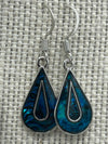 Turquoise & Silver Conch Shell Pendant w/ Matching Earrings