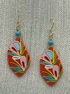 Multi-Colored Orange Boho Earrings