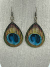 Stunning Metal Glitter Peacock Earrings