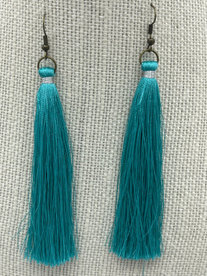 Turquoise Thread Earrings